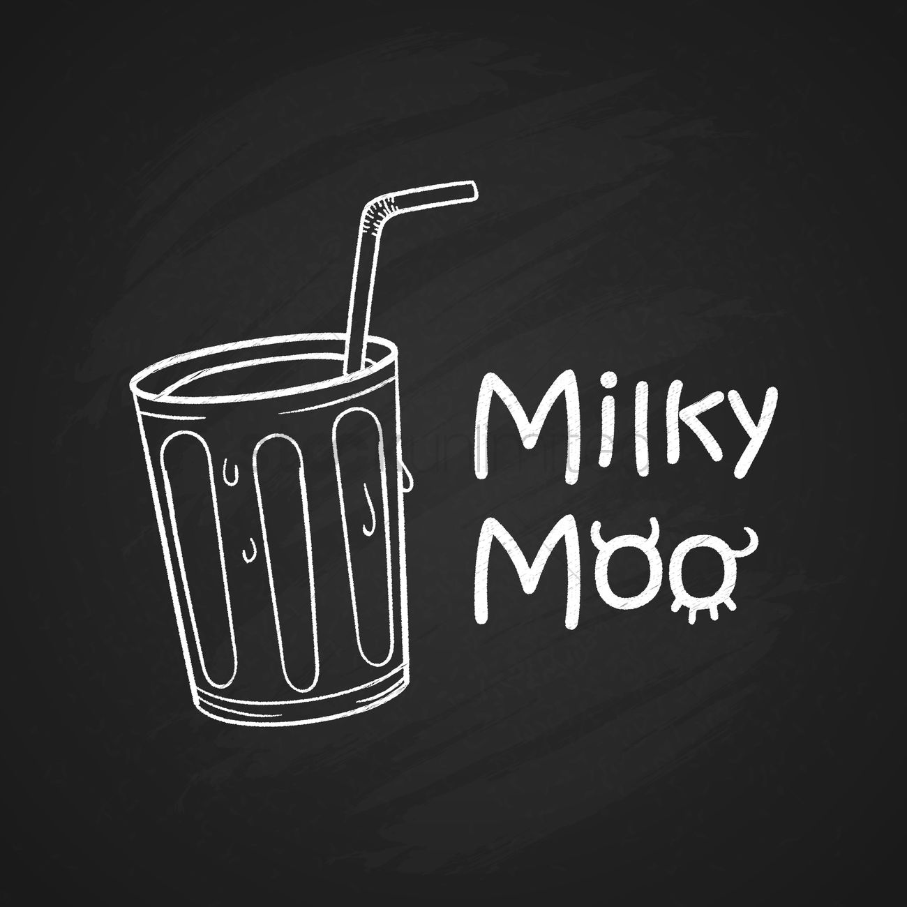 Milky Moo Vector Image 1300x1300 Milky Moo Vector Image