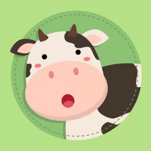 Cute Cow Moo Face On Green Circle Vector Hoodamathrun 300x300 Cute Cow Moo Face On Green Circle Vector Hoodamathrun