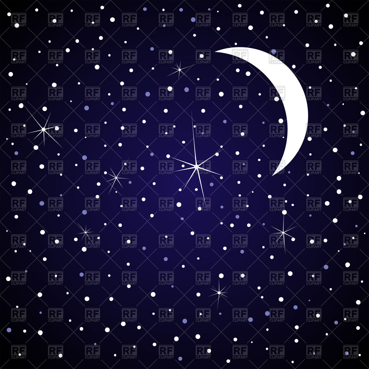 Moon In Night Sky With Stars Vector Image Of Backgrounds, Textures 1200x1200 Moon In Night Sky With Stars Vector Image Of Backgrounds, Textures