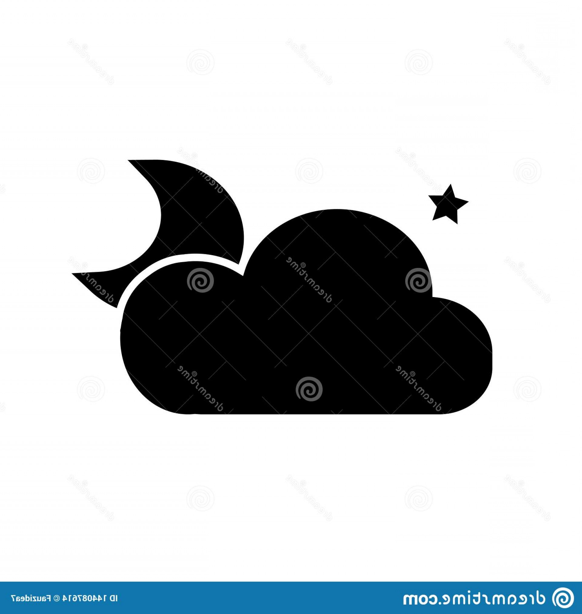 Night Icon Moon Cloud Stars Vector Illustration Isolated White 1920x2026 Night Icon Moon Cloud Stars Vector Illustration Isolated White