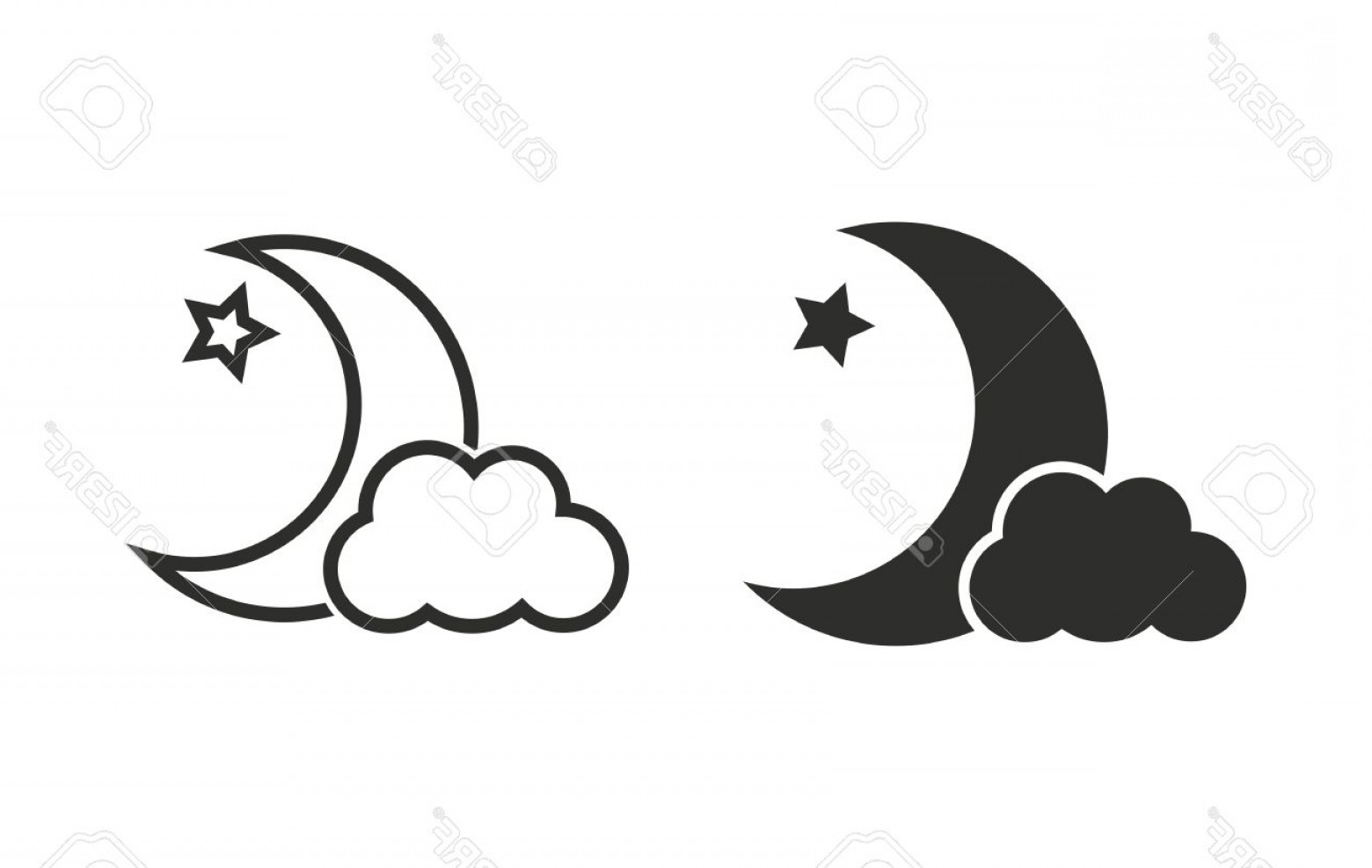 Photostock Vector Moon Star Vector Icon Black Illustration 1560x987 Photostock Vector Moon Star Vector Icon Black Illustration