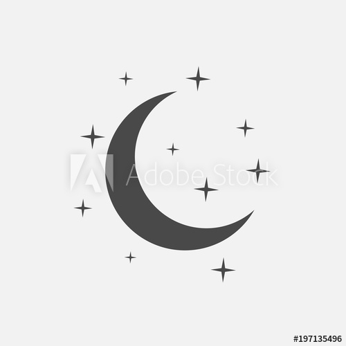 Half Moon With Stars Vector Icon 500x500 Half Moon With Stars Vector Icon