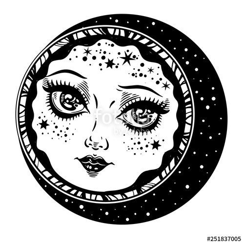 Moon Face Vector at Vectorified.com | Collection of Moon Face Vector ...