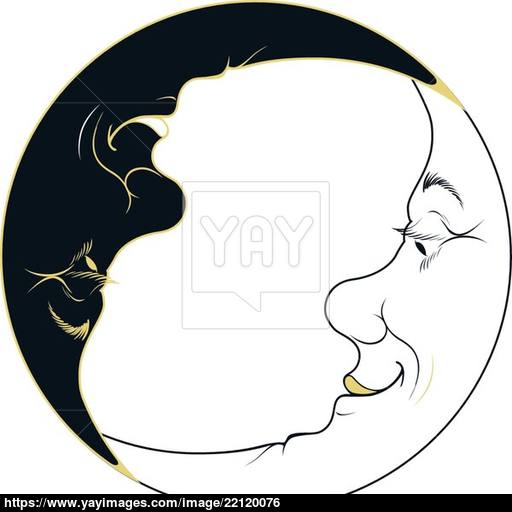 512x512 Duplex Moon Face Vector