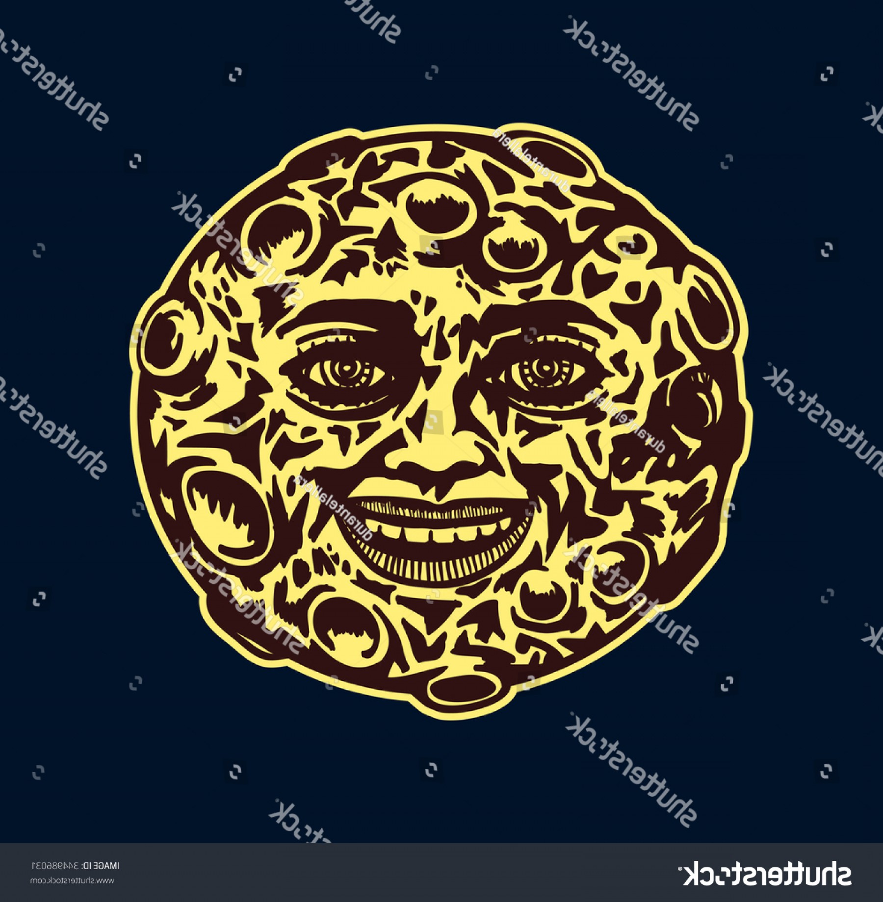 1800x1840 Cartoon Smiling Full Moon Face Vector Catchsplace