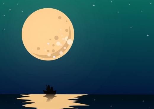 520x368 Moon Vector Free Vector Download