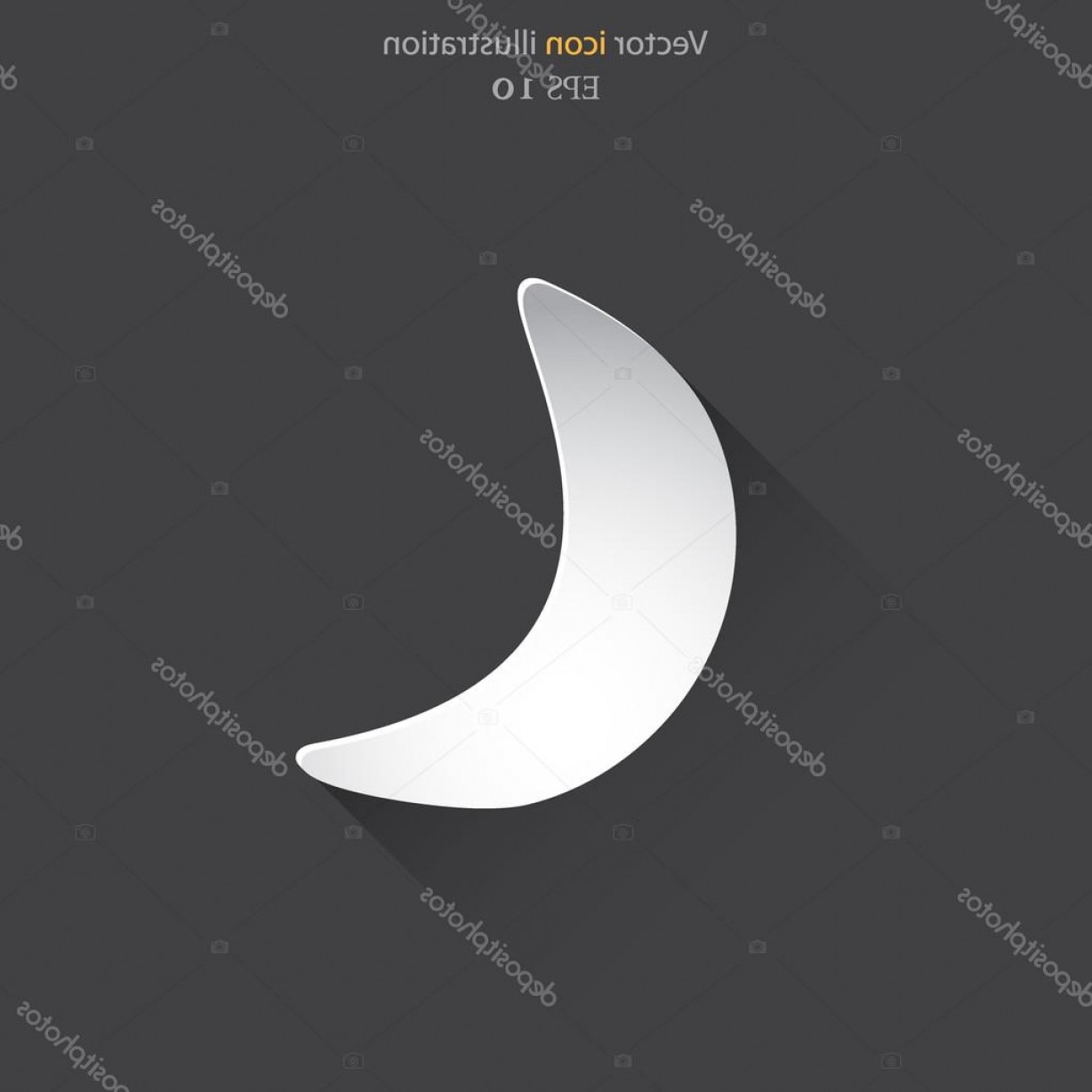 1228x1228 Stock Illustration Vector Half Moon Web Flat Handandbeak