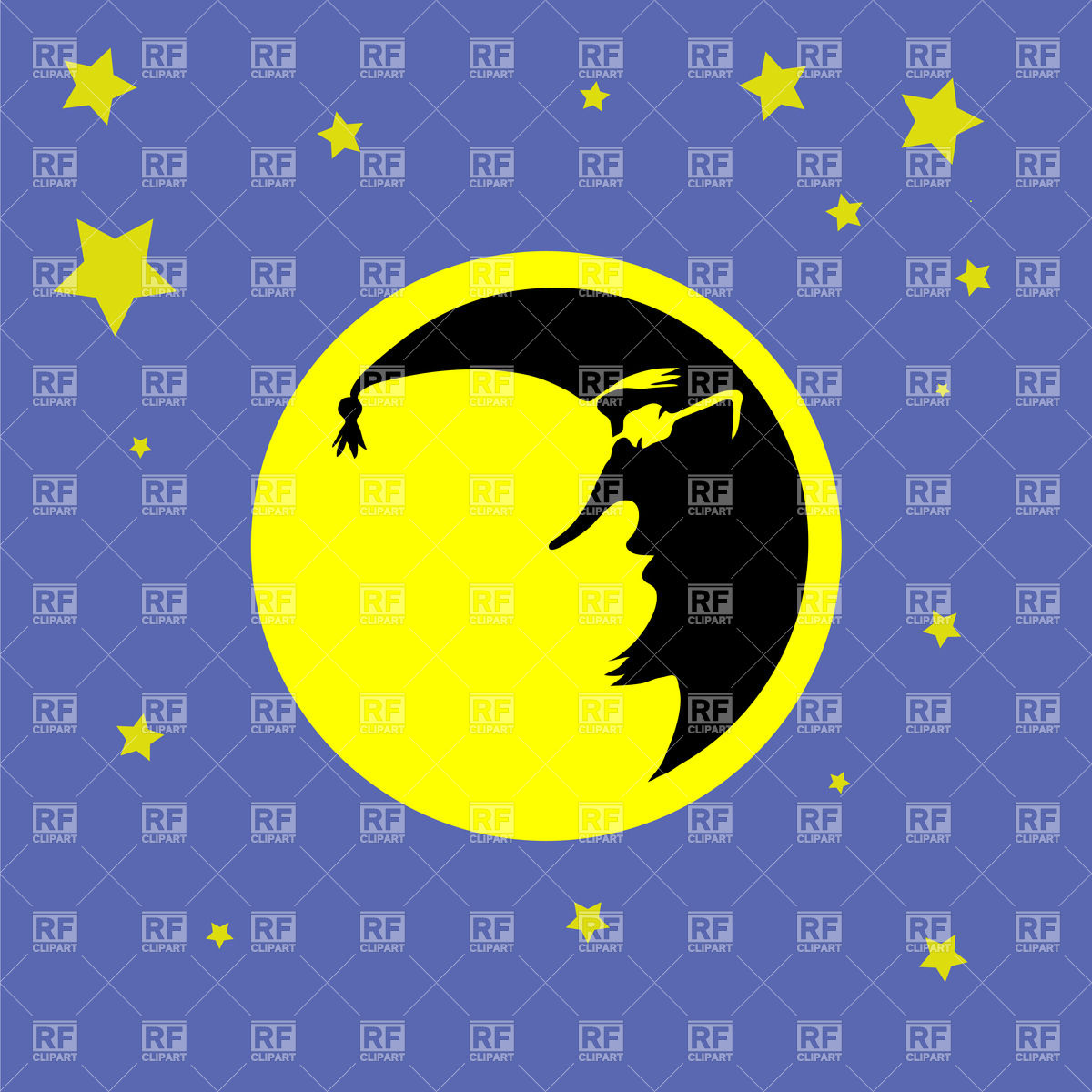 1200x1200 Face Profile Of Sleeping Half Moon In Nightcap And Spectacles