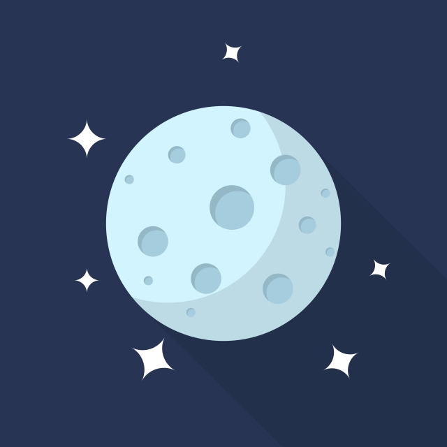 640x640 Moon Icon Set Of Great Flat Icons With Style Long Shadow Icon