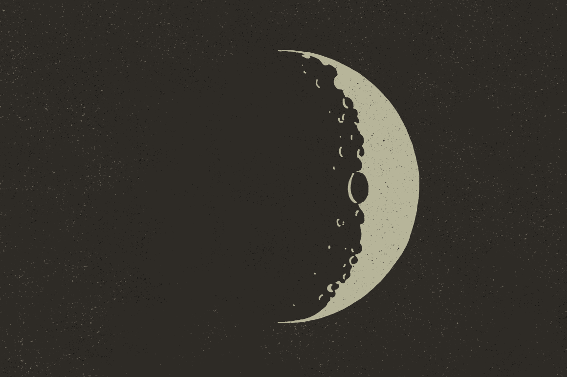 1160x772 Moon Illustrations Black And White In Moon Illustration