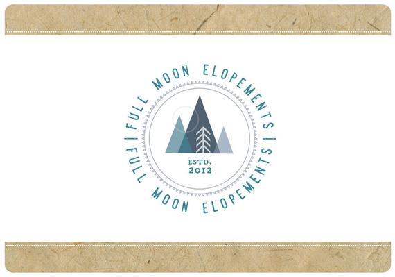 570x399 Premade Logo Vector Logo Predesigned Logo Full Moon Logo Etsy