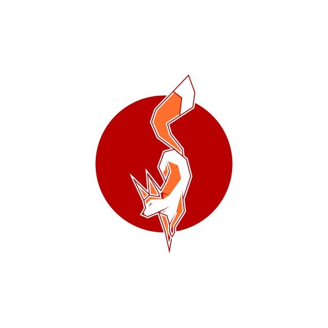 640x640 Fox In The Blood Moon Logo, Fox, Animal, Beast Png And Vector