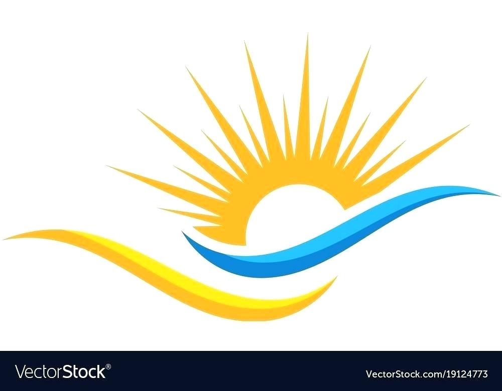 1000x780 Free Sun Template Retro Sunflower Over Horizon Logo Vector Image
