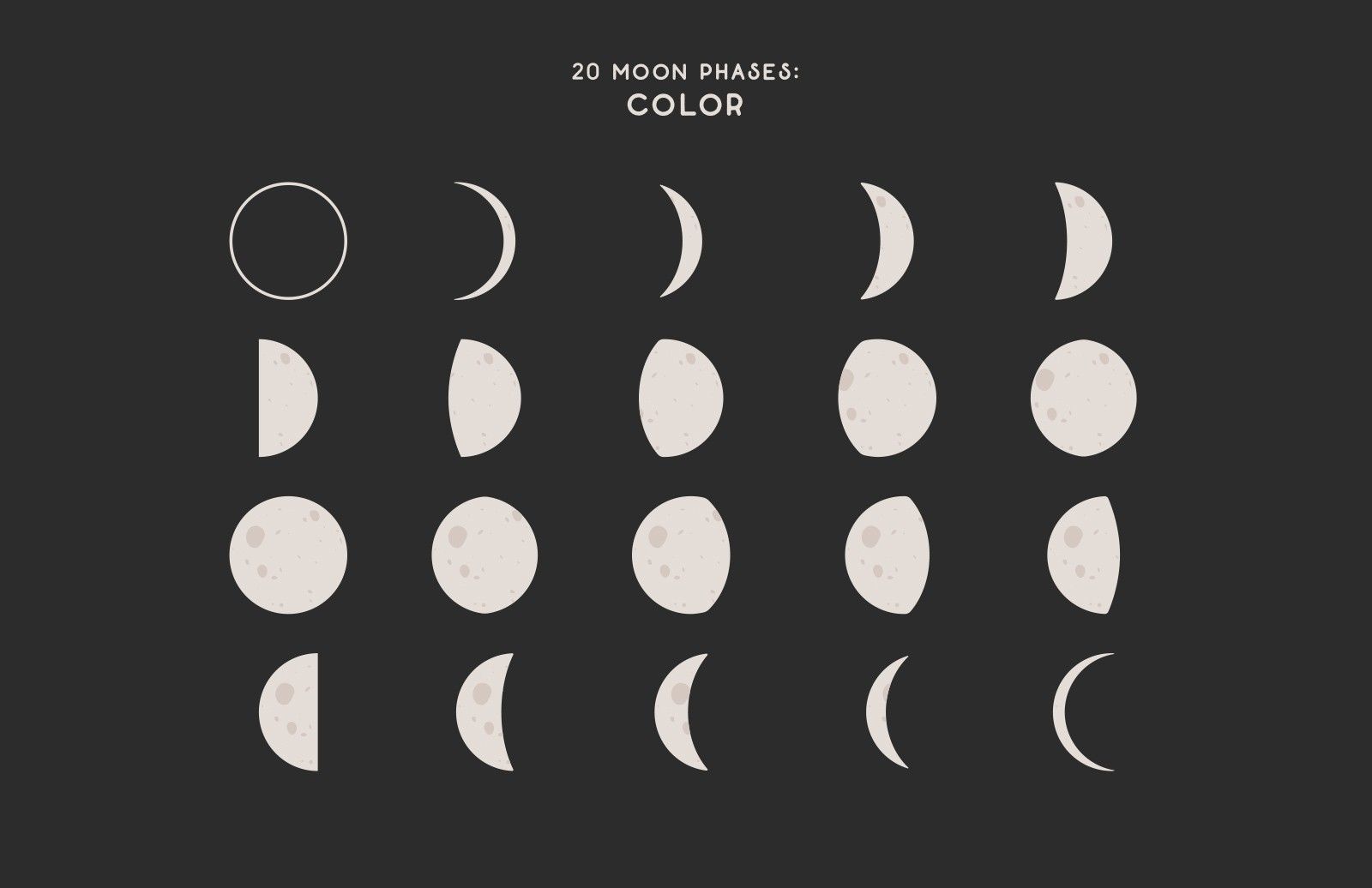 Moon Phases Vector At Vectorified Com Collection Of Moon Phases Vector Free For Personal Use