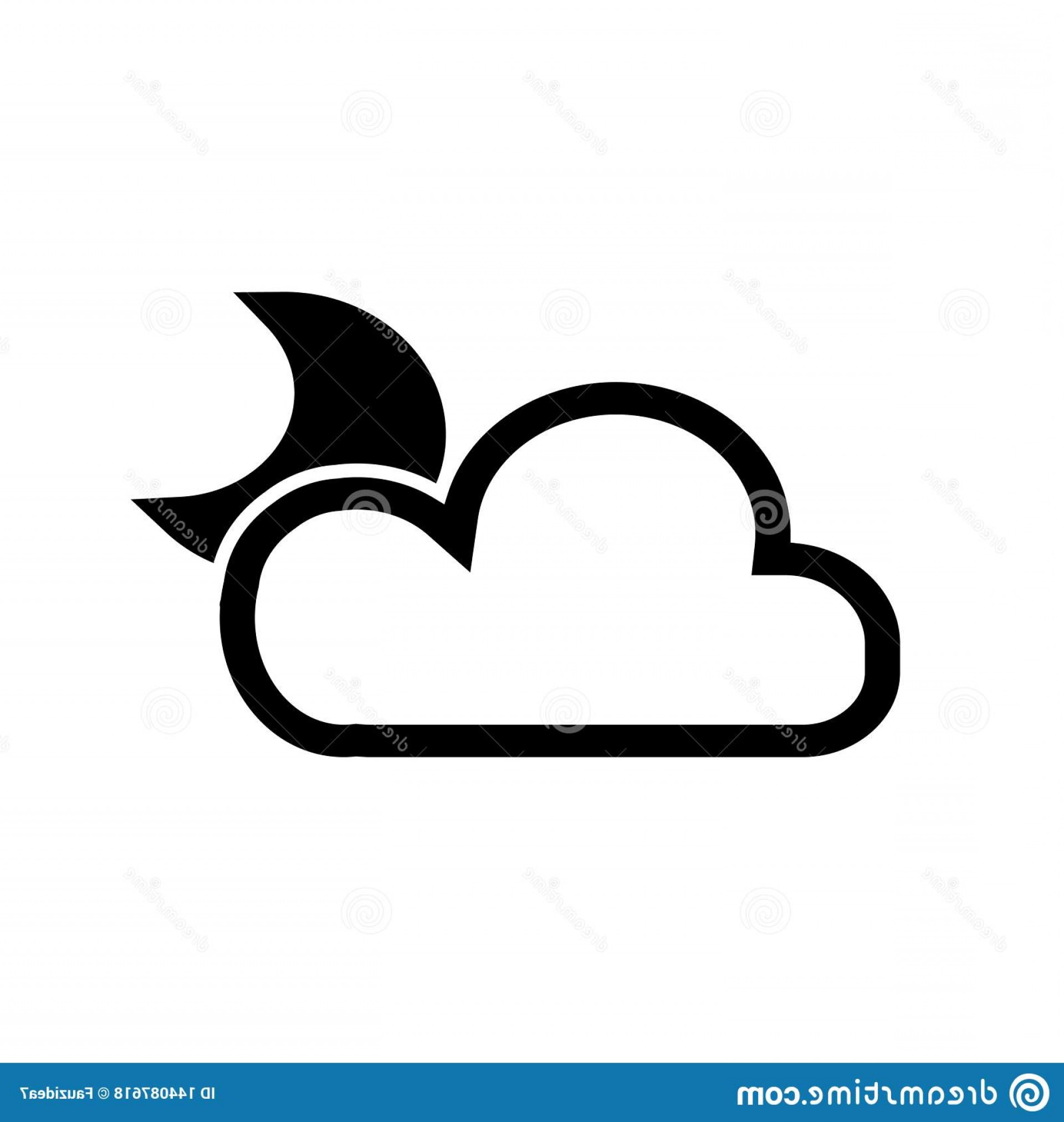 1920x2026 Night Icon Moon Cloud Star Vector Illustration Isolated White