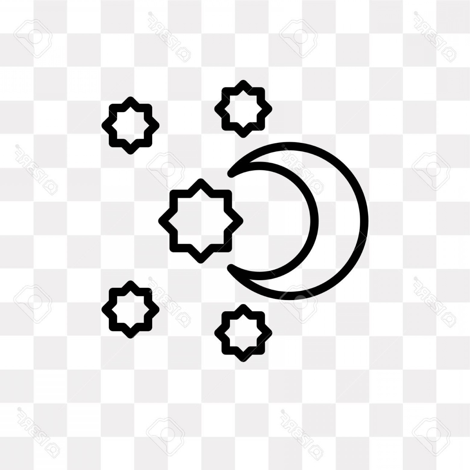 1560x1560 Photostock Vector Half Moon And Star Vector Icon Isolated