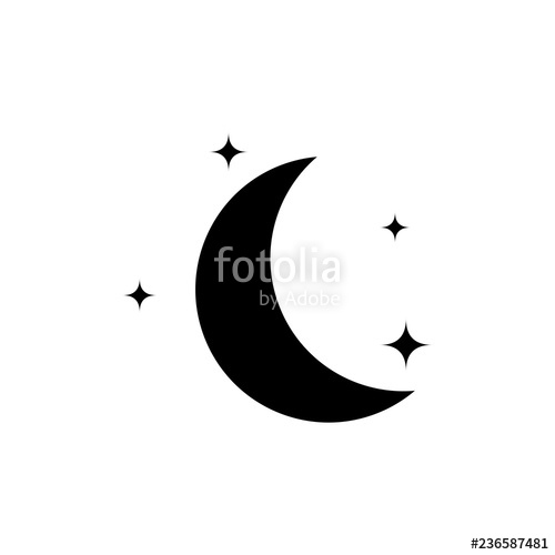 500x500 Moon Star Icon Stock Image And Royalty Free Vector