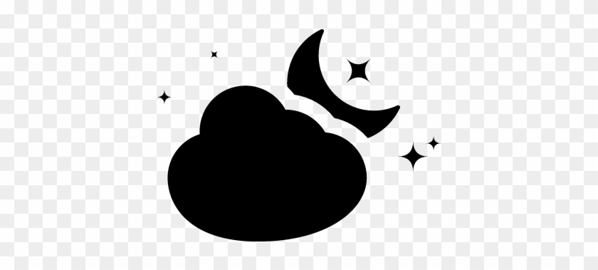 840x379 Crescent Moon Stars And Cloud Vector