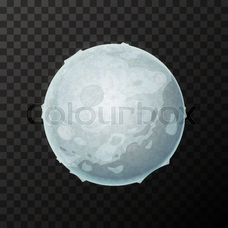 800x800 Bright Realistic Moon With Texture, Stock Vector Colourbox