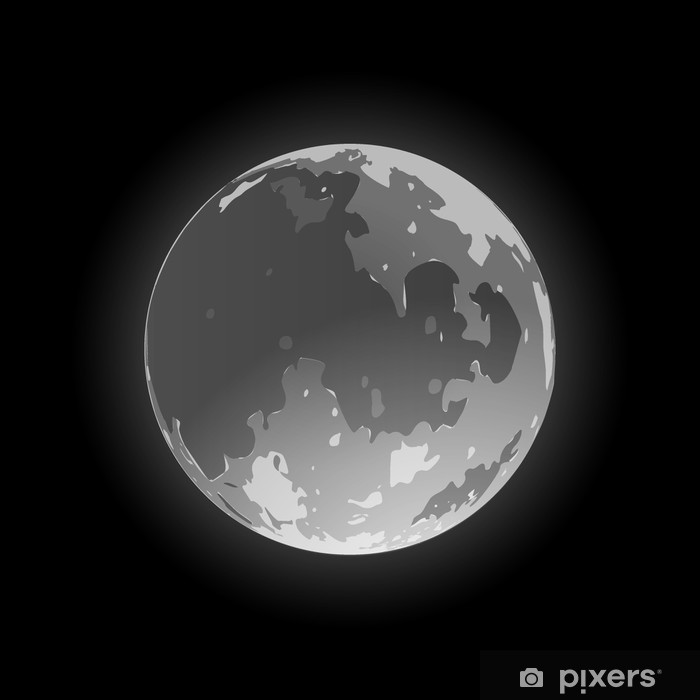 700x700 Moon Vector Poster