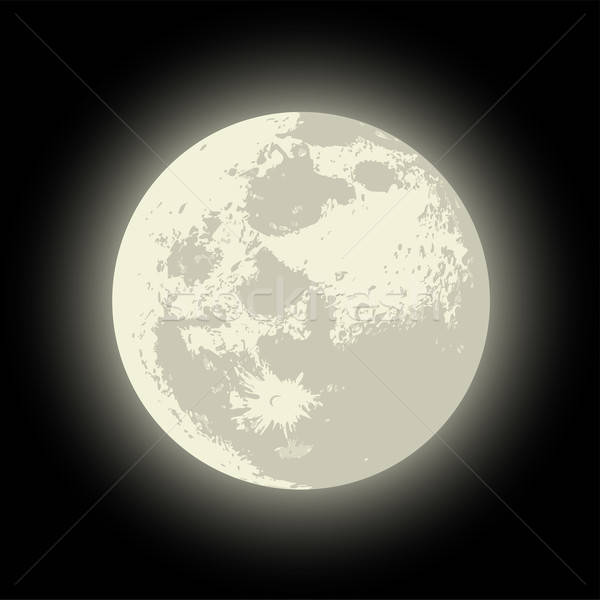 600x600 Vector Full Moon Vector Illustration Mechanik