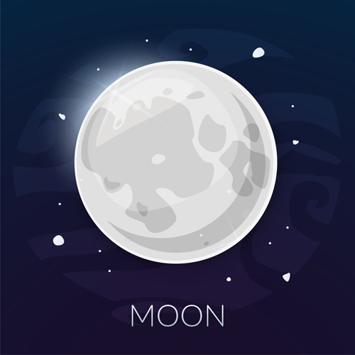500x500 Moon Vector Free Download