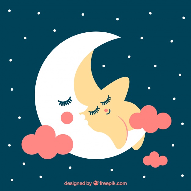 626x626 Lovely Star Background Resting With The Moon Vector Free Download
