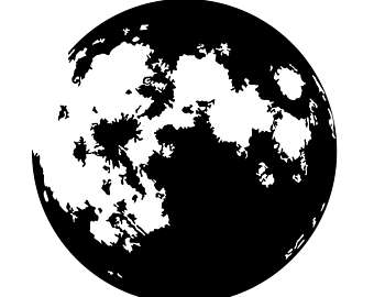 340x270 Moon Silhouette Vector