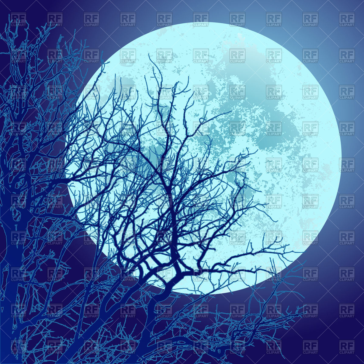 1197x1200 Tree And Full Moon Vector Image Of Backgrounds, Textures, Abstract