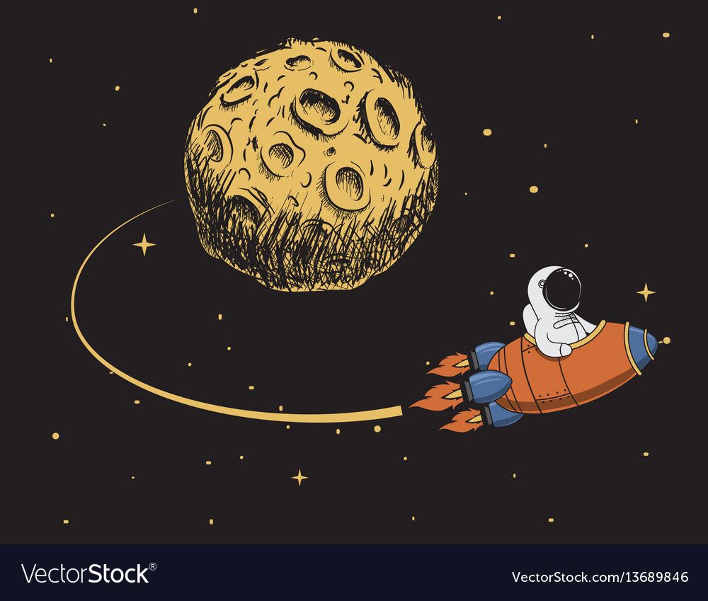 1000x849 Door In Moon Vector, Astronaut