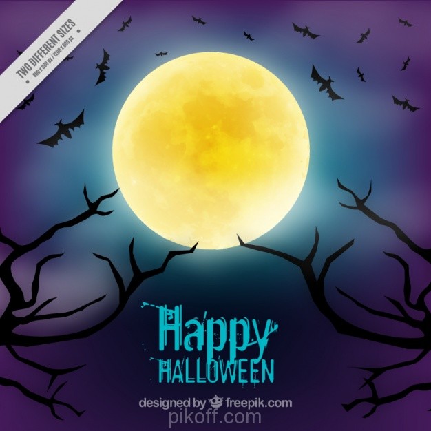 Background For Halloween With A Full Moon Vector Free Download 626x626 Background For Halloween With A Full Moon Vector Free Download