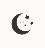 190x200 Moon Vector Icon Stock Vectors