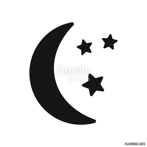 500x500 Moon Vector Icon On Background Stock Image And Royalty Free