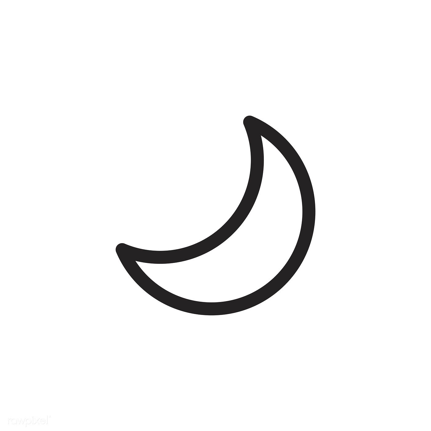 1400x1400 Waxing Crescent Moon Icon Vector Free Image