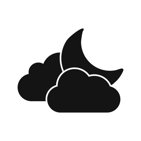 490x490 Cloud And Moon Vector Icon