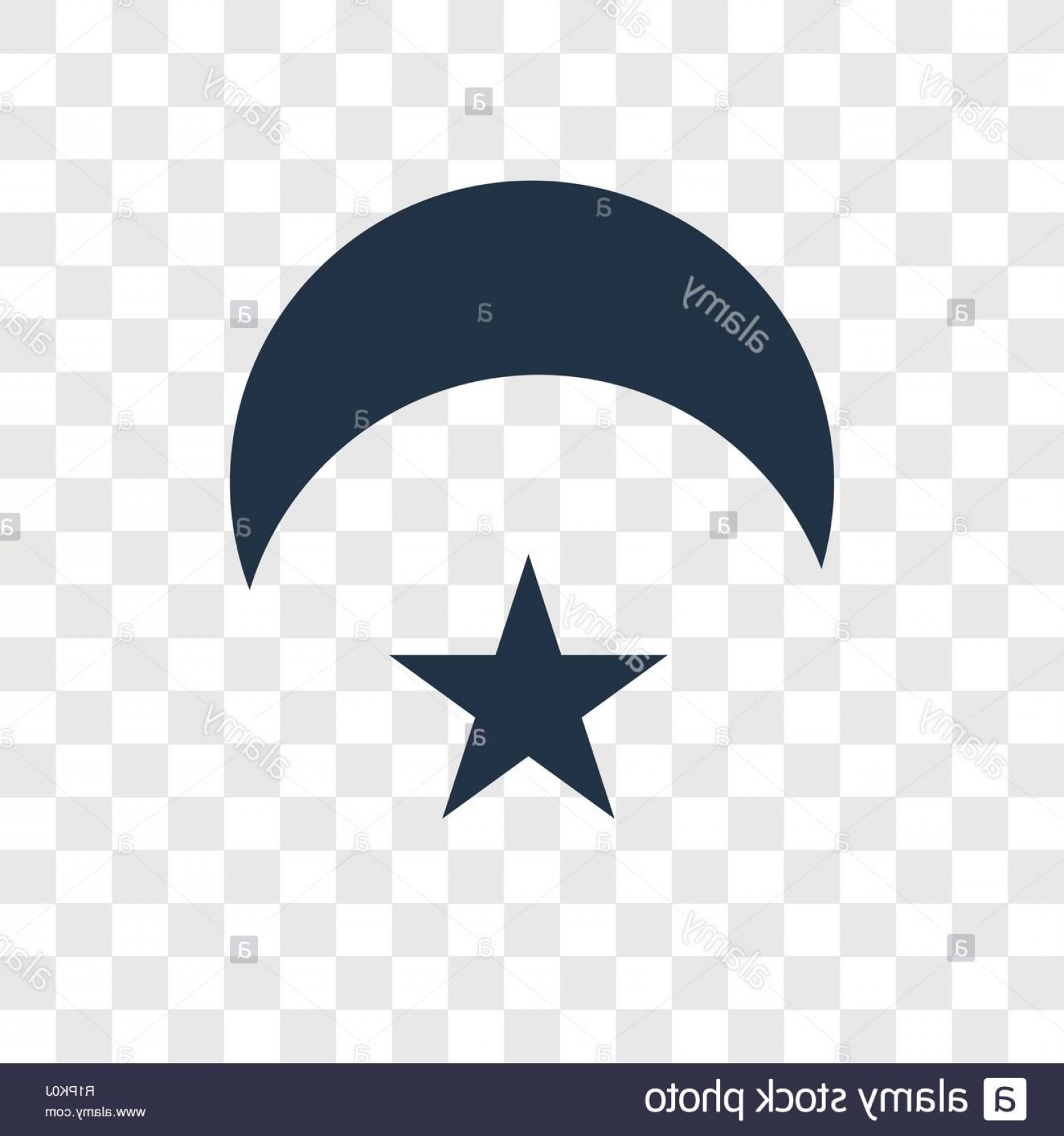 1560x1666 Crescent Moon And Star Vector Icon Isolated On Transparent