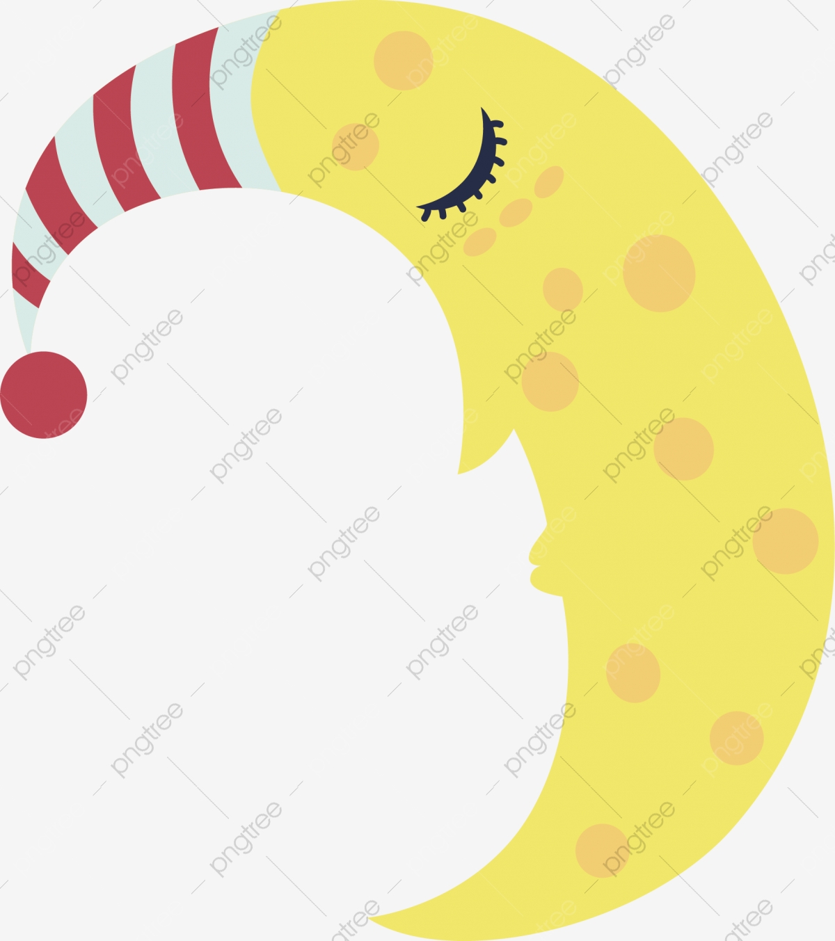 1200x1353 Yellow Moon Vector, Moon Vector, Hand, Striped Hat Png And Vector