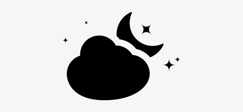 820x379 Crescent Moon Stars And Cloud Vector
