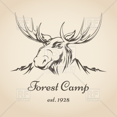 400x400 Moose Head And Mountain