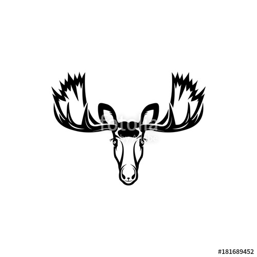 500x500 Vector Moose Head Stock Image And Royalty Free Vector