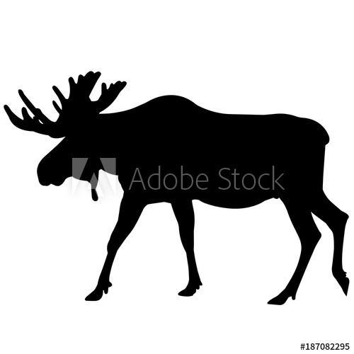 500x500 Moose Silhouette Vector Graphics