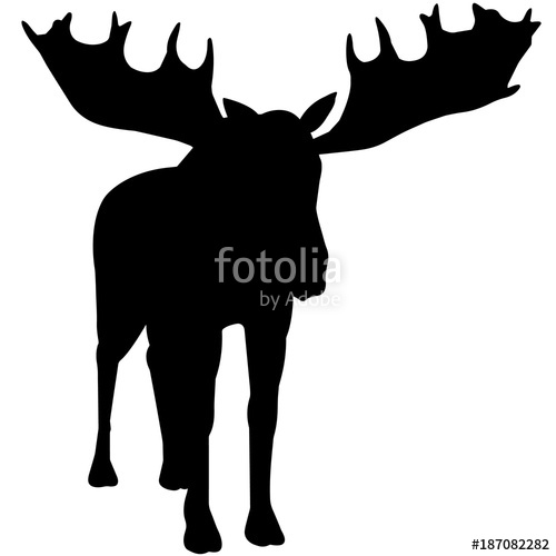 500x500 Moose Silhouette Vector Graphics Stock Image And Royalty Free