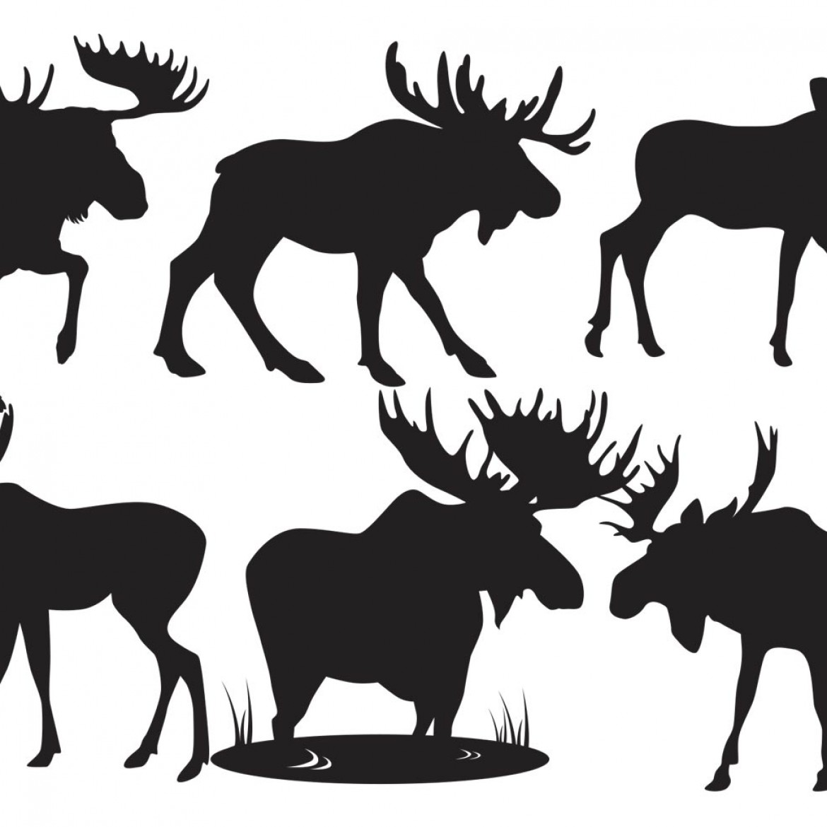 Download Moose Silhouette Vector at Vectorified.com | Collection of ...