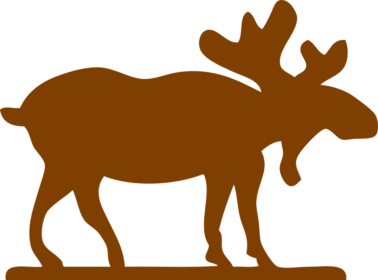 1280x950 Moose, Silhouette, Huge, Stand, Christmas