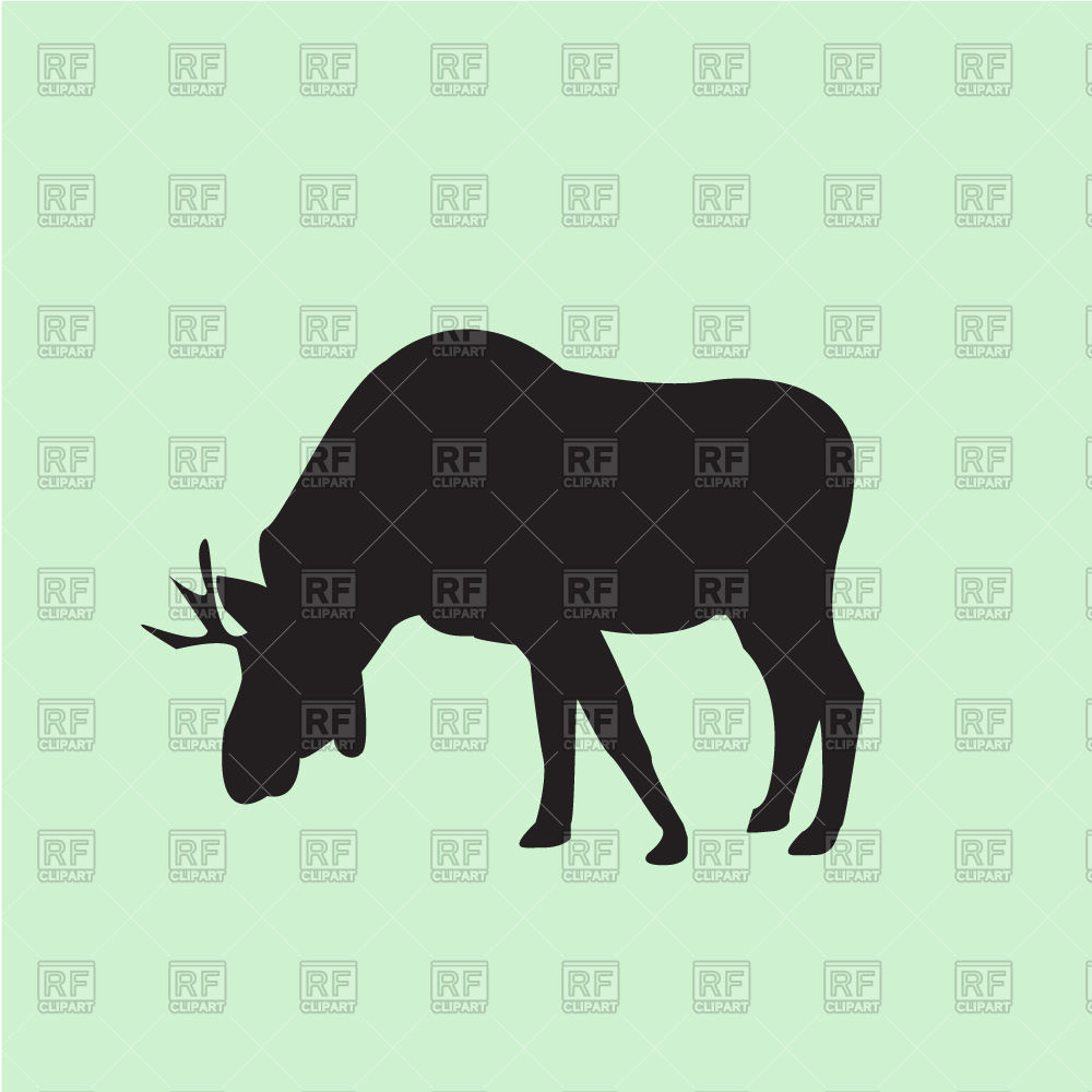 1000x1000 Silhouette Of Moose Free Vector Image Vector Artwork Of Plants