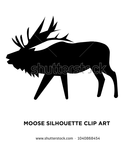 450x470 Cartoon Moose Silhouette