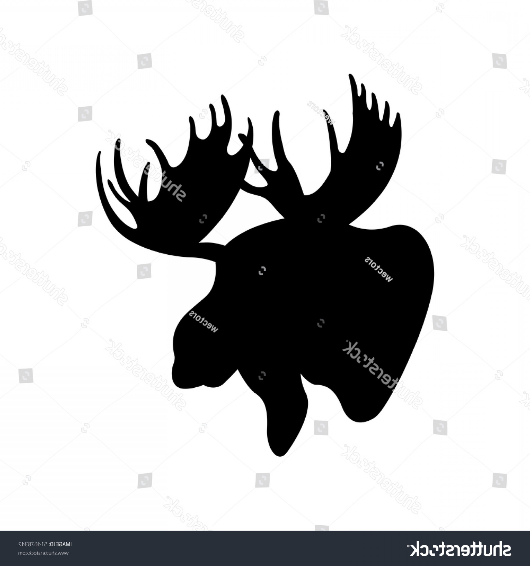 1800x1920 Moose Head Silhouette Vector Studiogrfx