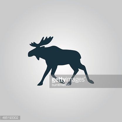 416x416 Moose Vector Illustration Stock Vectors