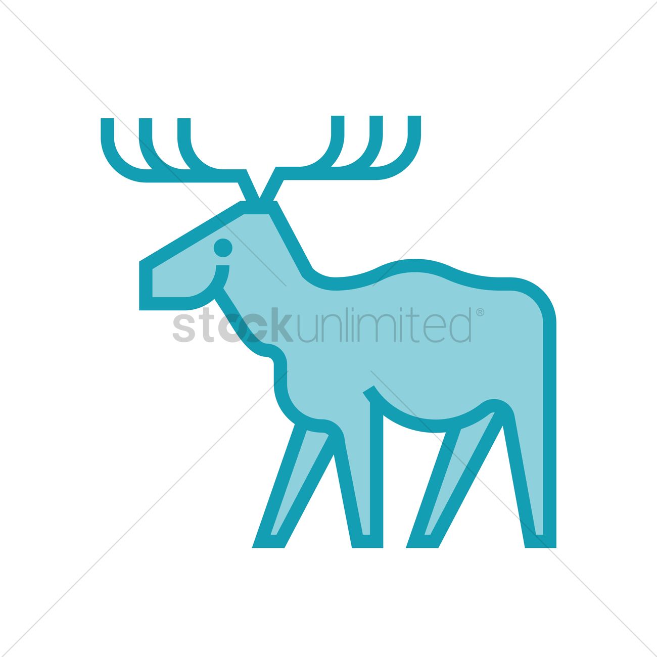 1300x1300 Moose Vector Image