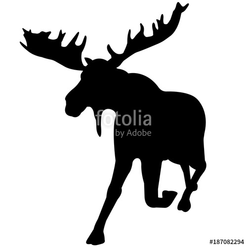 500x500 Huge Collection Of 'moose Silhouette Vector Free' Download More